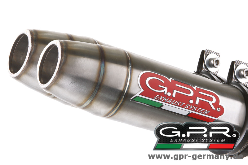 GPR Deep Tone Edelstahl Triumph Speed Triple 2011-13 2in1 Slip On Doppelendschalldämpfer Auspuff
